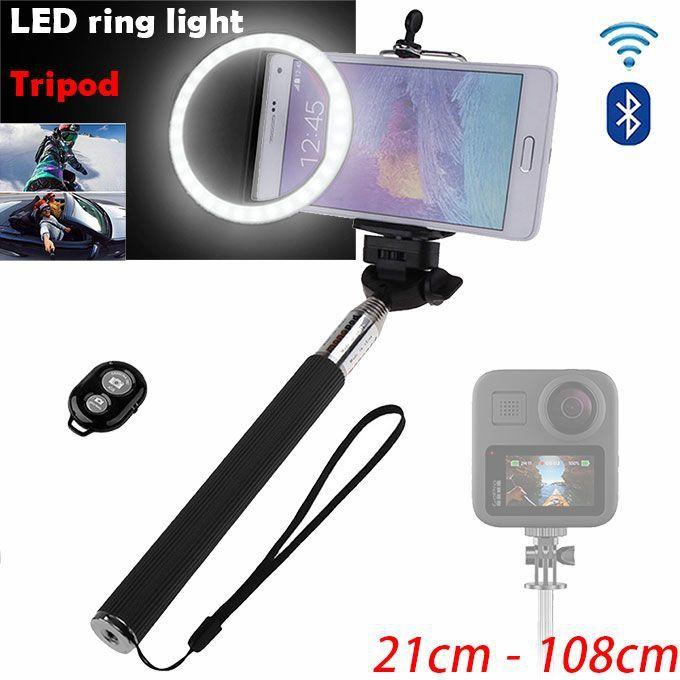 Handheld Wireless Bluetooth Selfie Stick Tripod Foldable Stick Selfie Fill Light