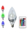 Egycel RGBW LED Candle Bulb with IR Remote Control - 7 Watts - Base E14 - 1 Piece
