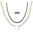 Pearls Strand Letter Q Necklace