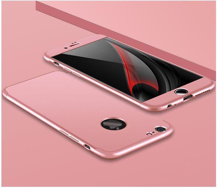 Apple iPhone 6 /6s Case, Fashion ultra Slim Gkk 360 Full Protection Cover Case - Rose Gold