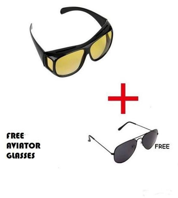 HD Vision Night Driving Glasses + Free Aviator Glasses