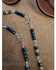 Women Eyeglasses Chain Handmade Sliver And Blue Crystal
