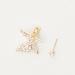 Butterfly Shaped Stone Studded Ear Cuff with Stud Earring
