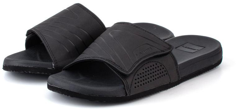 LARRIE Men On The Go Consistent Slide Sandals - 6 Sizes (Black)