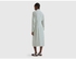 بينيتون فستان بتصميم قميص من الساتان مزين بالزهور للنساء، مقاس L، ابيض مطبوع