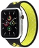 Elastic Silicone Watchband For Apple Watch Series 6/SE/5/4 44mm - 3/2/1 42mm Black/Yellow