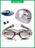 Swim Glasses Swim Cap for Long Hair Ear Plugs Sets Silver