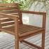 NÄMMARÖ Chair with armrests, outdoor, light brown stained - IKEA