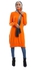 M Sou Long Sleeves High Neck Long Pullover - Tiger Orange.