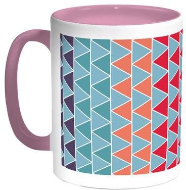 Geometric Printed Coffee Mug Pink/Pink/Blue