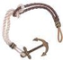 Anchor Bracelet Brown and White Rope