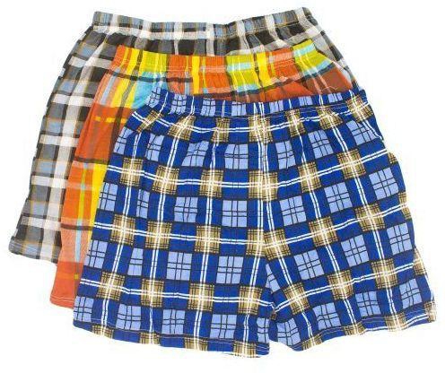 Fashion 3Pcs Soft Cotton Checked Men's Boxers – Multicolor