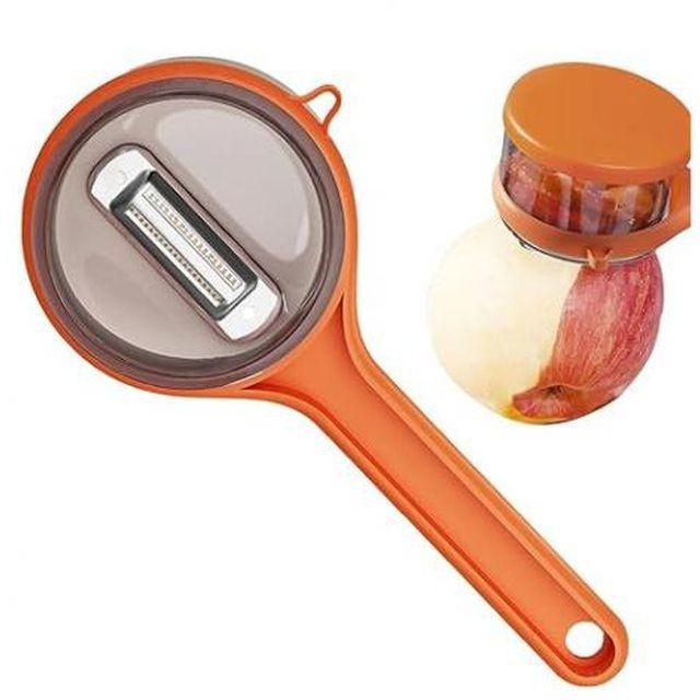 Fruit And Vegetable Peeler With Storage Box -1 Pc - Color May Vary