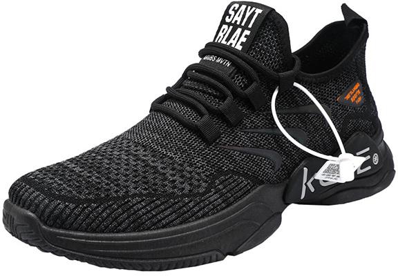 Kime Men Flying Knit Sneakers SH33520 - 6 Sizes (Black - Grey)