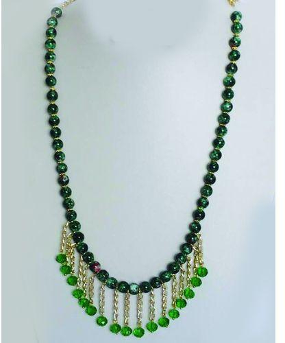 Hand Made Green gemstone necklace