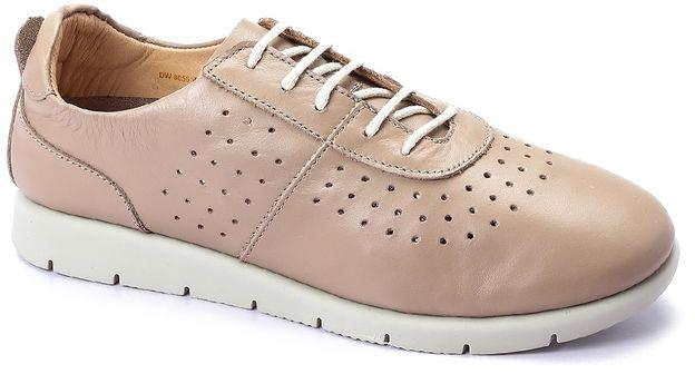 Darkwood Genuine Leather Lace Up Sneaker - Sand