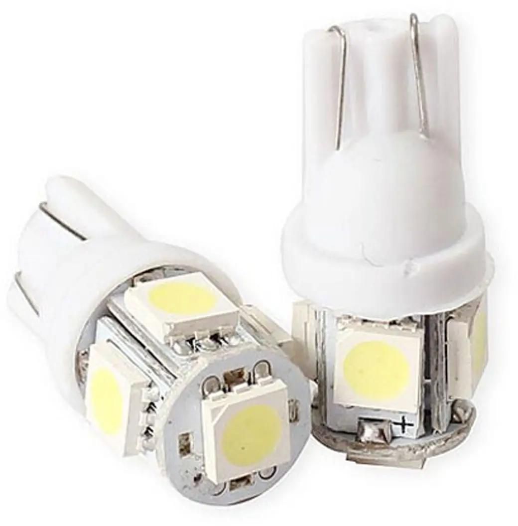 2X T10 5050 5SMD LED t10 194 168 W5W Car Wide Light Reading Light Lamp Bulb White