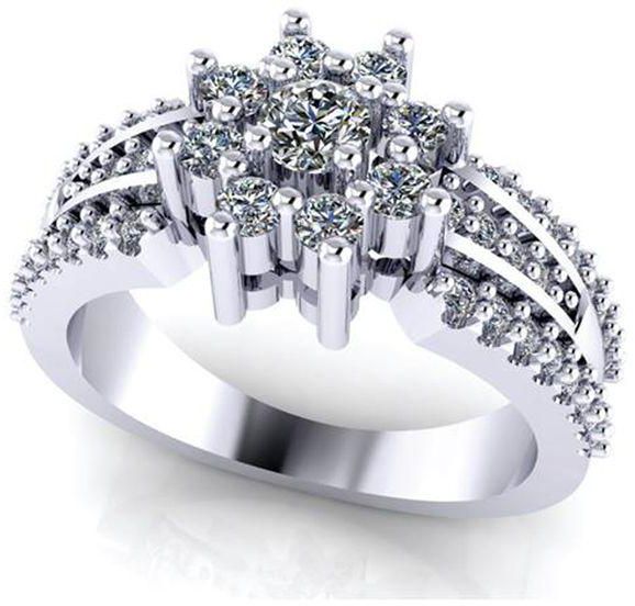 Dar Women's Wedding Ring 18K White Gold Plated
