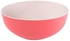 Get Bright Designs Melamine Serving Bowl With Serving Spoon And Fork Set, 26X10 Cm - Coral with best offers | Raneen.com
