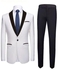 Trendy Men's Elegant Wedding Tuxedo- White