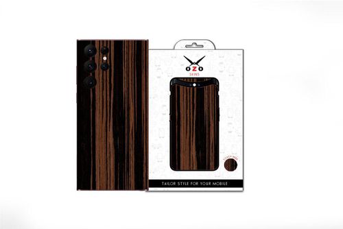 OZO Skins Natural Wood Mahogany Skin For Samsung Galaxy S22 Ultra 5G