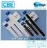 CBE Plastic Acrylic Straight Ruler with CM &amp; Inch (Black - Transparent Clear)