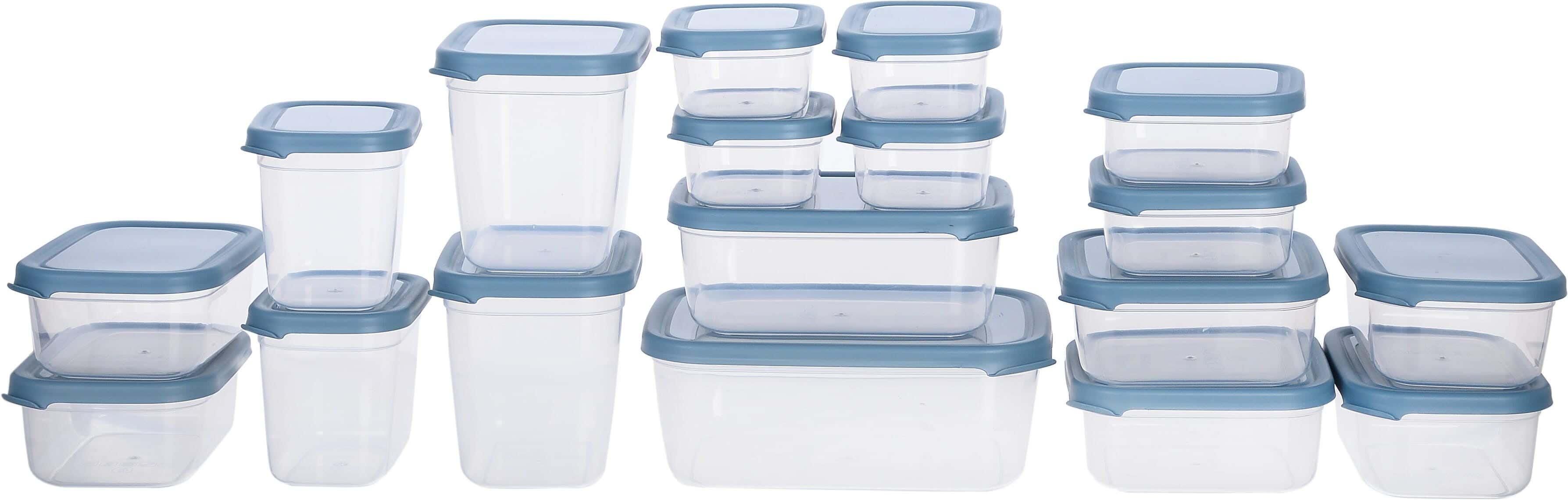 Get Aksa Plastic Refrigerator Box Set, 18 Pieces - Blue Clear with best offers | Raneen.com