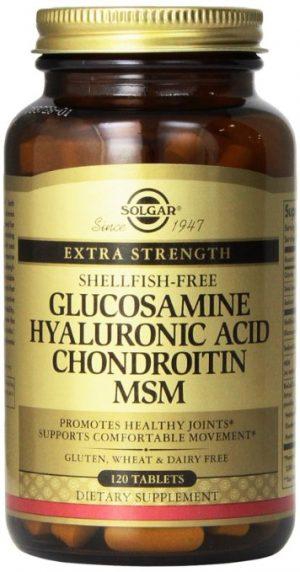 Extra Strength Glucosamine Chondroitin MSM with Ester-C® Tabalets Hyaluronic Acid 120 mg Tablets