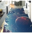 Anti-Skid Galaxy Printed Decorative Floor Sticker Brown/Blue/White 50X70centimeter