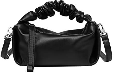 TUGONK Small Shoulder Bag for Women Cloud Ruched Pouch Bag Soft Crossbody Bag Designer Clutch Purse