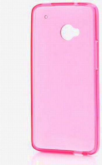 HTCM7 Silicone Skin Case for HTC One/M7 Flexiable Feeling TPU Gel Case - Hot Pink