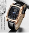 Chenxi Quality Leather Quartz Waterproof Wrist Watch - Gold