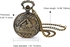Men's Pocket Watch with Necklace Chain Bronze
