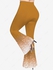 Plus Size Christmas Gingerbread Color Sparkling Sequin Glitter Tassel 3D Print Flare Disco Pants - 6x