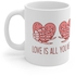 Skeleton Valentine Heart Candy Valentine's Day Printed Mug