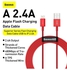 iPhone Cable, USB to Lightning-Fast Charging Cable iPhone Charger Cable 2.4A Lightning Cord Compatible for iPhone 14/14 Pro/14 Plus/14 Pro Max, iPhone 13 Pro 12 Pro Max 11 XS SE 7 Plus 6S iPad Pro 1M Red