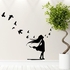 Decorative Wall Sticker - Little Girl And Bird Flight