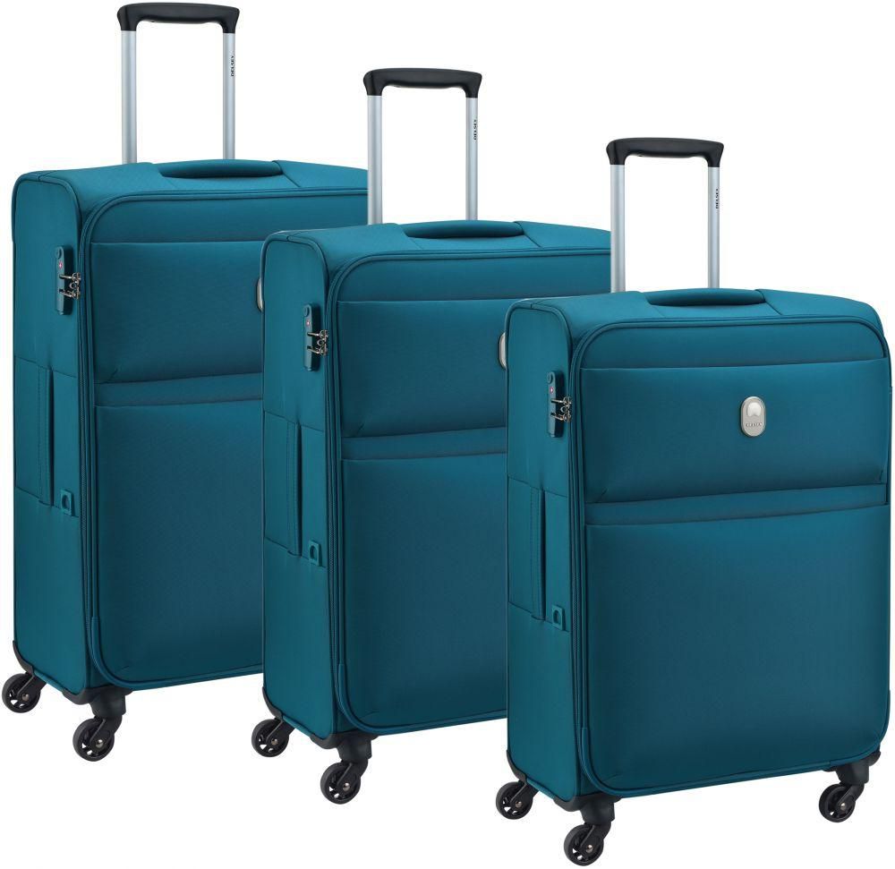 Delsey Luggage Trolley Bags 3 Pieces set , Peacock , 3440987-32