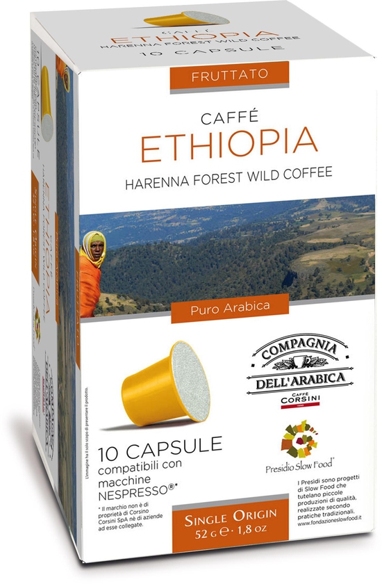 Ethiopia Harenna Forest Wild Coffee Capsules (Nespresso Compatible) - 2 boxes (20 capsules)