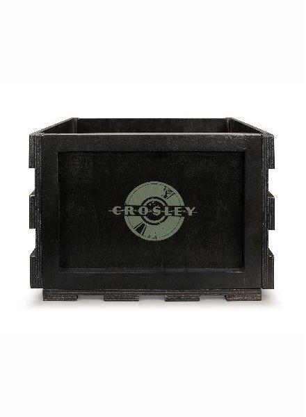 Crosley Record Storage Crate Black Holds 40-75 Albums)