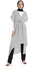 Kady Long Short Sleeves Striped Dress - White & Black
