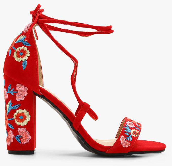 Wildfire Embroidered Block Heel Sandal