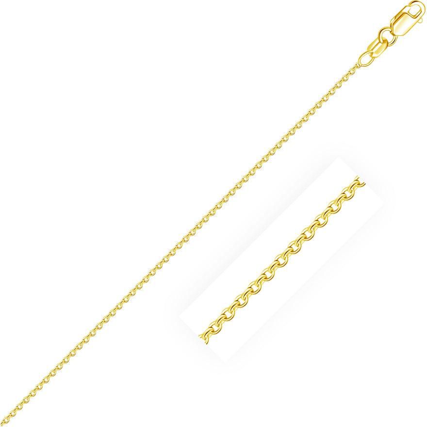 14k Yellow Gold Round Cable Link Chain 1.2mm-rx98880-20