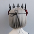Gothic Vintage Crown Masquerade Queen Cosplay Rose Flower Hair Accessories
