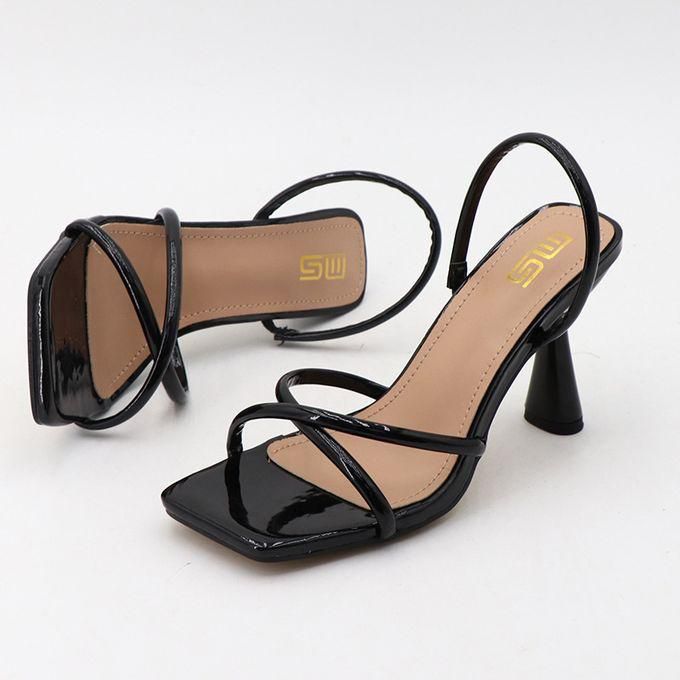 MS Women's High Heel Sandals - Black