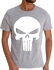 Short Sleeves Punisher Printed T-shirt - Gray