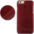 Pierre Cardin Premium Genuine Leather Hard Back Cover For iPhone 6 plus 6s plus 5.5 dark red