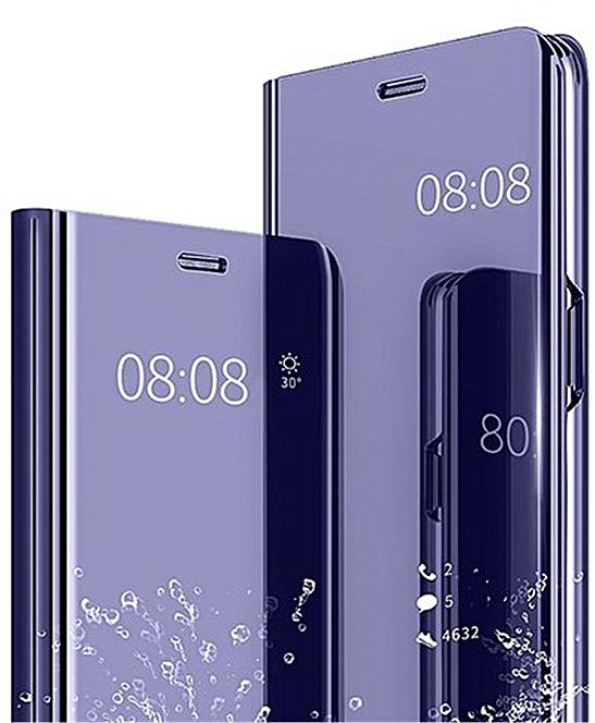 Generic Xiaomi Mi Max 3(Max3) Leather Case Cover With Stand Function Plating Mirror-Purple Blue