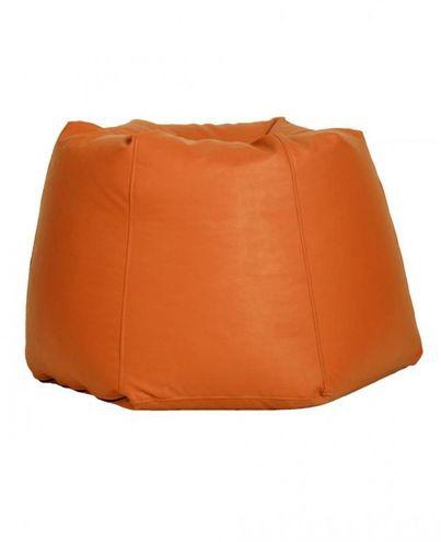 Antakh Hex Leather Beanbag - Orange