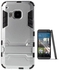 Generic Hybrid Kickstand Case + Screen Protector For HTC One M9 - Silver